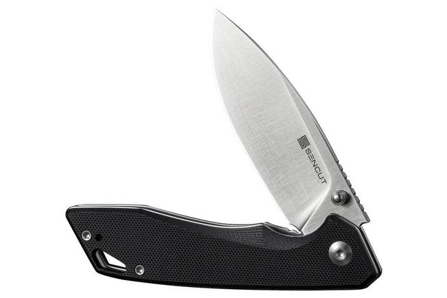 Afbeelding voor SENCUT Stratex S25055-1 Satin 9Cr18MoV, Black G10, zakmes