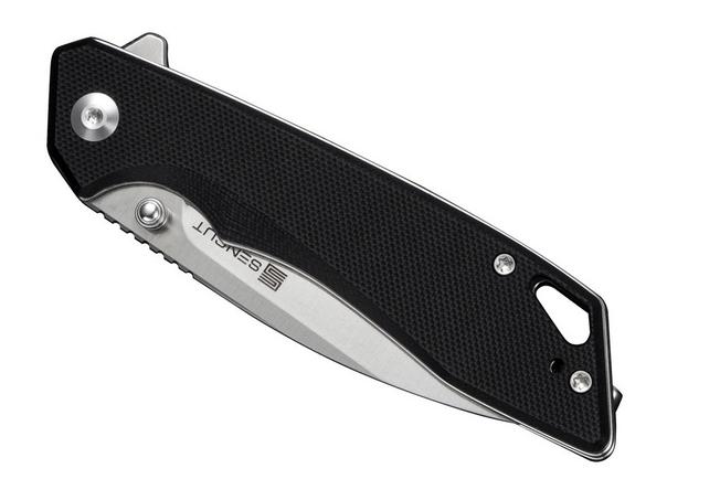 Afbeelding voor SENCUT Stratex S25055-1 Satin 9Cr18MoV, Black G10, zakmes