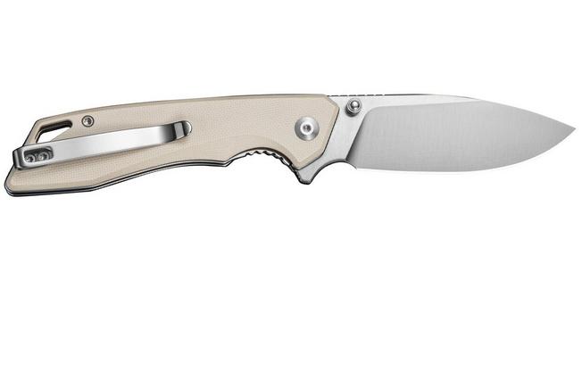 Afbeelding voor SENCUT Stratex S25055-2 Satin 9Cr18MoV, Ivory G10, zakmes