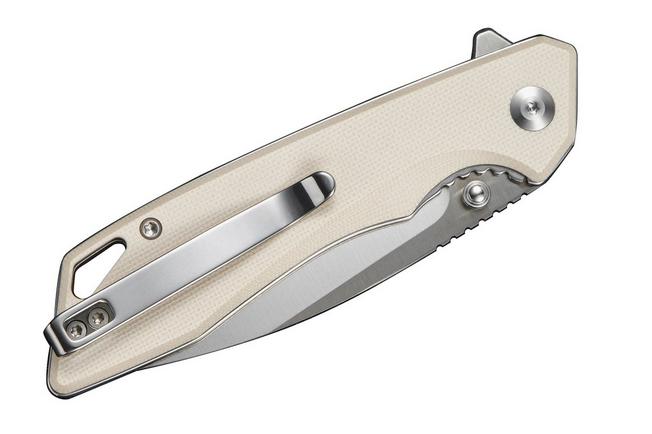Afbeelding voor SENCUT Stratex S25055-2 Satin 9Cr18MoV, Ivory G10, zakmes