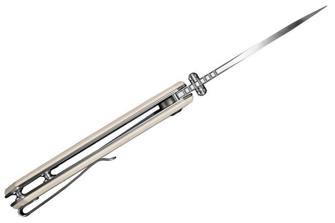 Afbeelding voor SENCUT Stratex S25055-2 Satin 9Cr18MoV, Ivory G10, zakmes