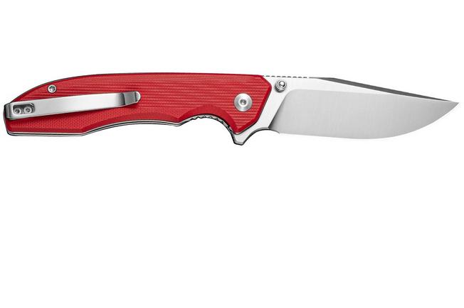 Image for Sencut Sylor S25056-3, Satin D2, Red G10 pocket knife