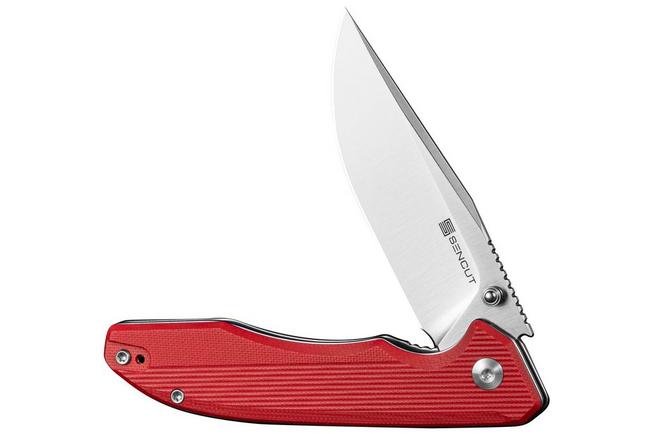 Image for Sencut Sylor S25056-3, Satin D2, Red G10 pocket knife