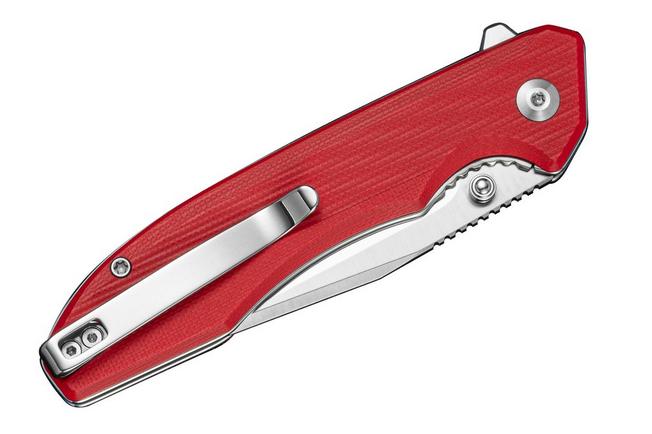 Image for Sencut Sylor S25056-3, Satin D2, Red G10 pocket knife