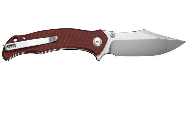Obraz dla Nóż składany Sencut Tauron S25060-2 Satin D2, Burgundy G10