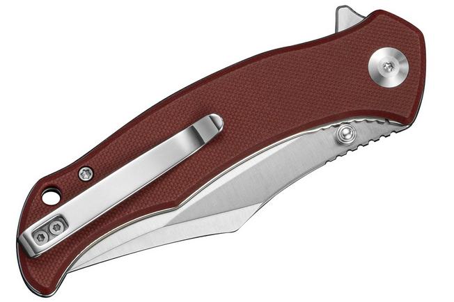 Obraz dla Nóż składany Sencut Tauron S25060-2 Satin D2, Burgundy G10