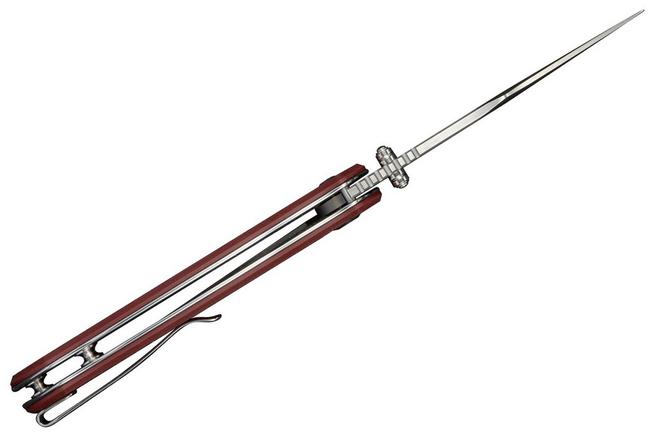 Obraz dla Nóż składany Sencut Tauron S25060-2 Satin D2, Burgundy G10