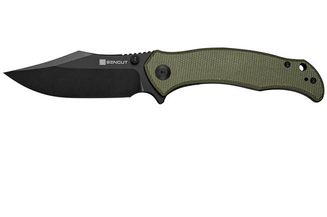 Obraz dla Nóż składany Sencut Tauron S25060-3 Black D2, Olive Green G10