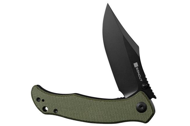 Obraz dla Nóż składany Sencut Tauron S25060-3 Black D2, Olive Green G10