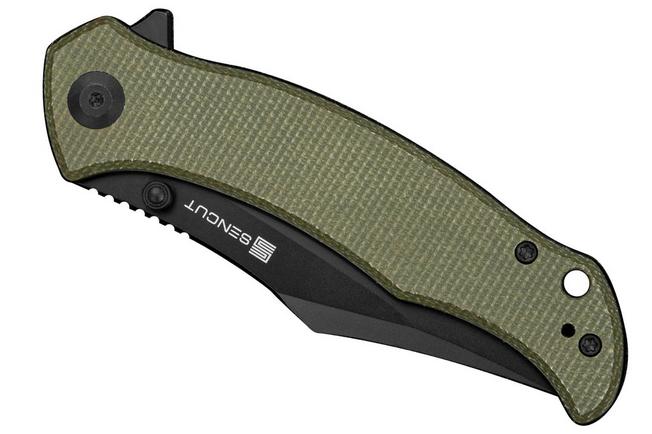 Obraz dla Nóż składany Sencut Tauron S25060-3 Black D2, Olive Green G10