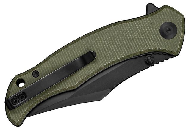 Obraz dla Nóż składany Sencut Tauron S25060-3 Black D2, Olive Green G10