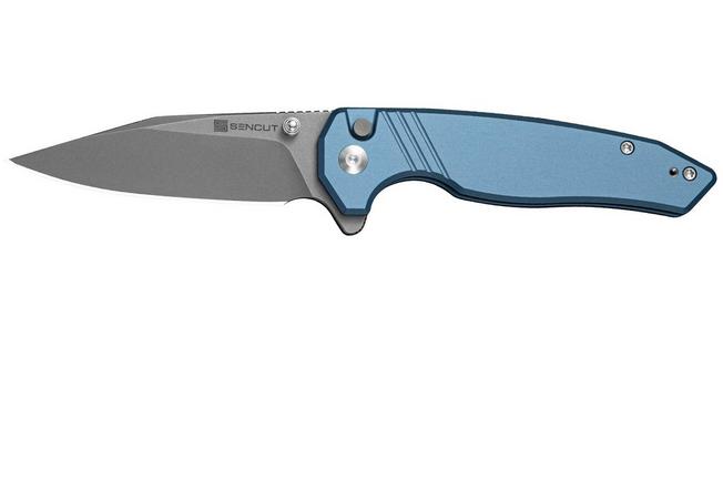 Bild für SENCUT Selkyris S25068-3, Gray Stonewashed D2, Blue Aluminum Taschenmesser
