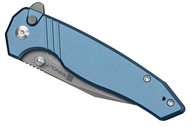 Bild für SENCUT Selkyris S25068-3, Gray Stonewashed D2, Blue Aluminum Taschenmesser