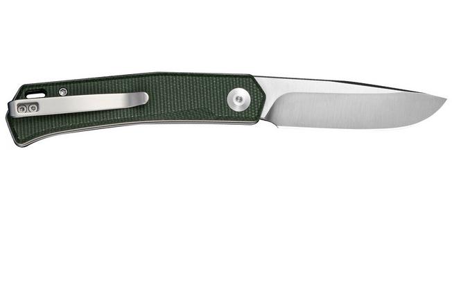 Immagine per SENCUT Braxx S25089-2, Satin D2, Green Canvas Micarta coltello da tasca