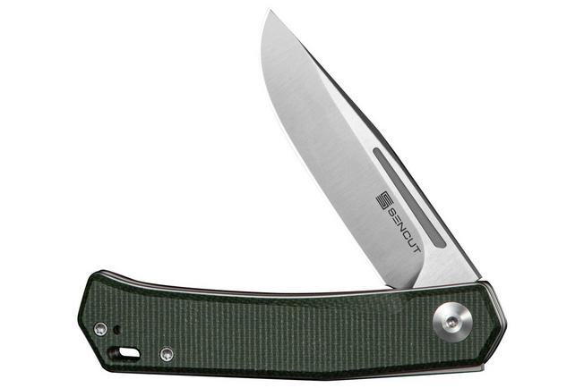 Immagine per SENCUT Braxx S25089-2, Satin D2, Green Canvas Micarta coltello da tasca
