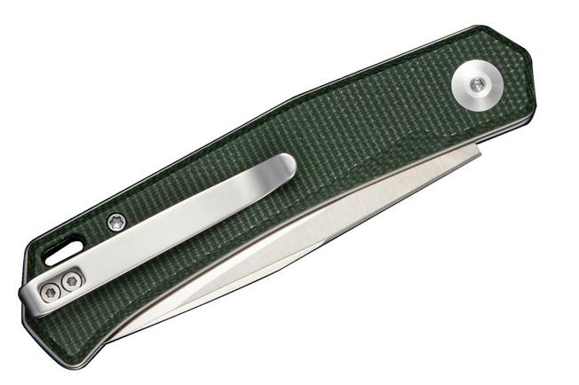 Immagine per SENCUT Braxx S25089-2, Satin D2, Green Canvas Micarta coltello da tasca