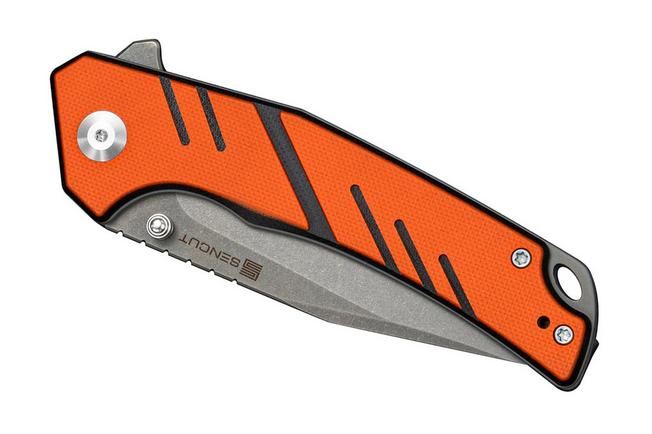 Bild für SENCUT Quirk S25099-1, Grey Stonewashed D2, Orange Black G10 Taschenmesser