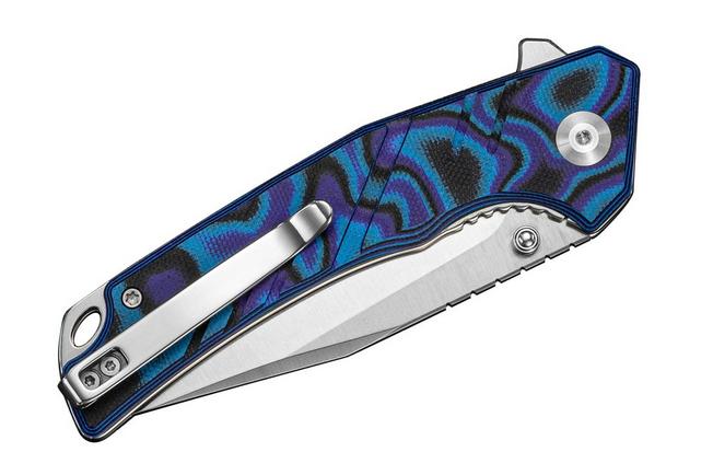 Bild für SENCUT Quirk S25099-3, Satin D2, Blue Purple Black G10 Taschenmesser