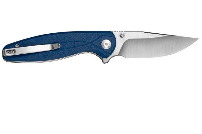 Image for SENCUT Vyrce S25104-2, Satin D2, Blue Shredded G10 pocket knife