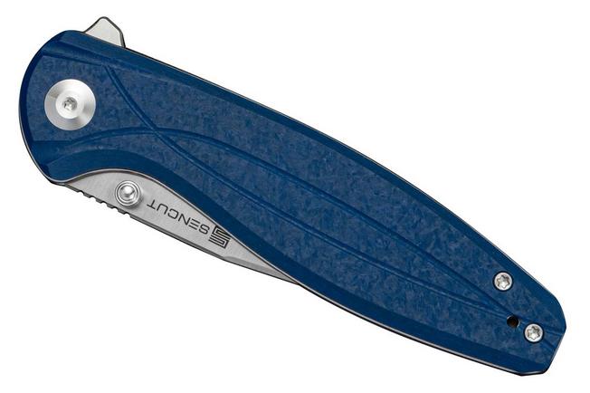 Image for SENCUT Vyrce S25104-2, Satin D2, Blue Shredded G10 pocket knife
