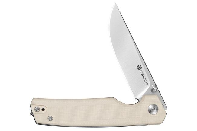 Image pour SENCUT Stria S25112-1, Satin D2, Milled Ivory G10 couteau de poche