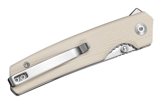 Image pour SENCUT Stria S25112-1, Satin D2, Milled Ivory G10 couteau de poche