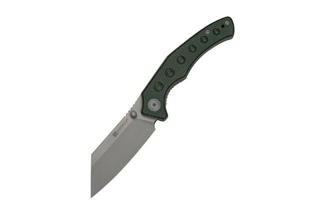 Afbeelding voor SENCUT Clout S26031-2, Grey Stonewashed D2, Green Canvas Micarta zakmes
