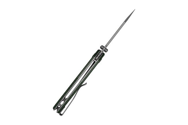 Afbeelding voor SENCUT Clout S26031-2, Grey Stonewashed D2, Green Canvas Micarta zakmes