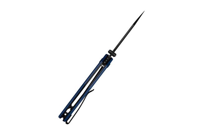 Afbeelding voor SENCUT Clout S26031-3, Black D2, Blue Canvas Micarta zakmes