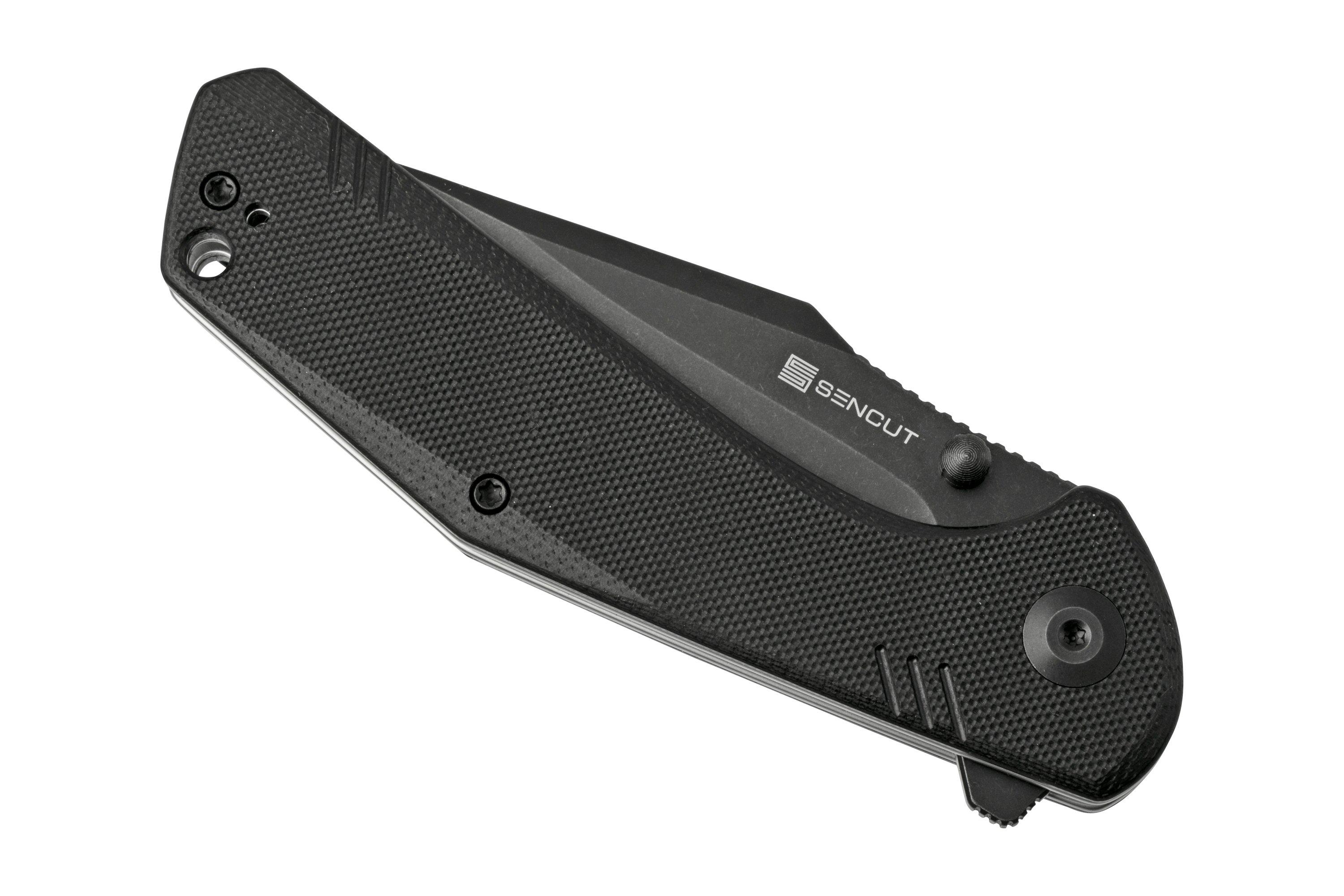 SENCUT Actium Black SA02C Black G10 pocket knife Advantageously