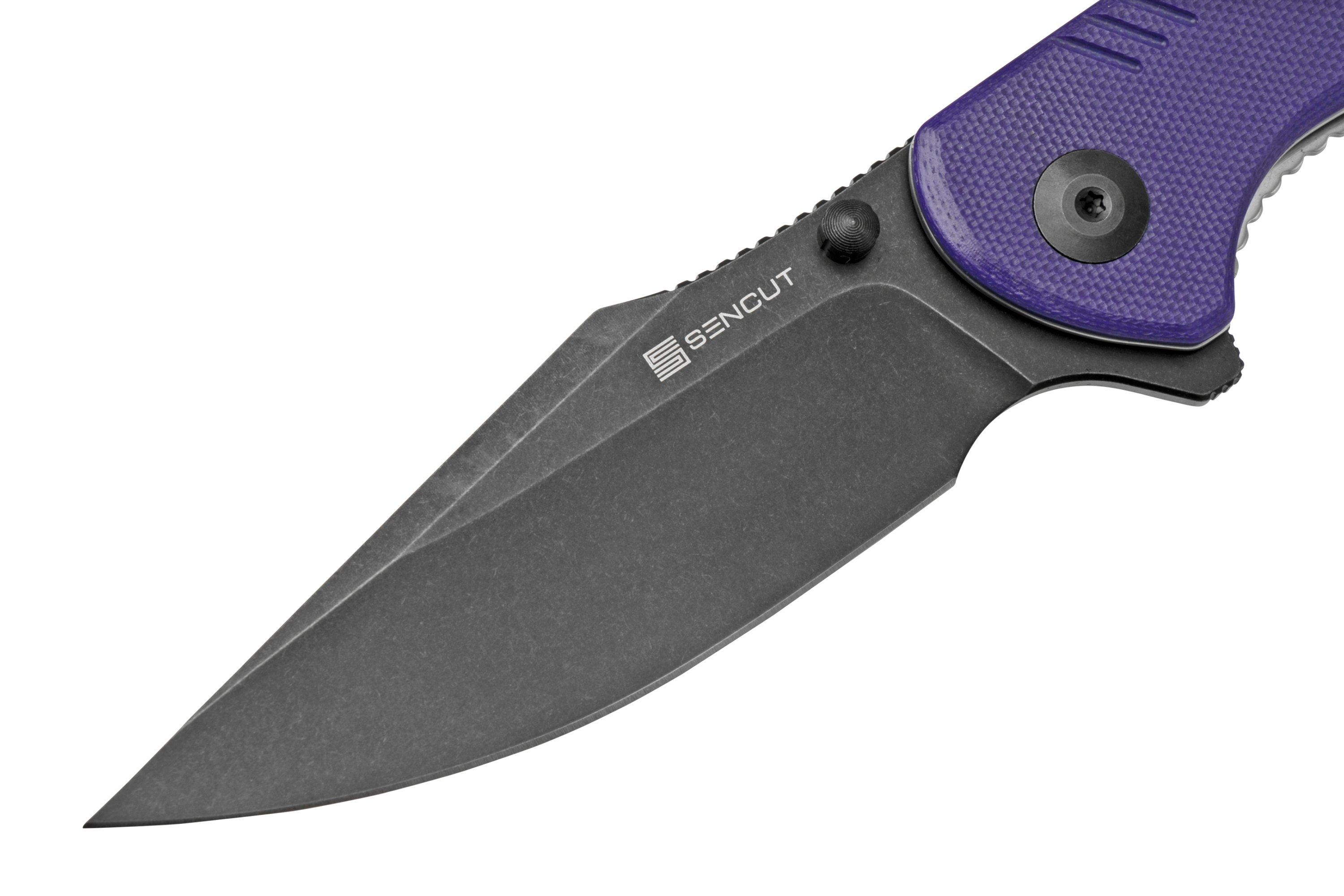 SENCUT Actium Knife Purple G-10 3.5 Black SW - Blade HQ