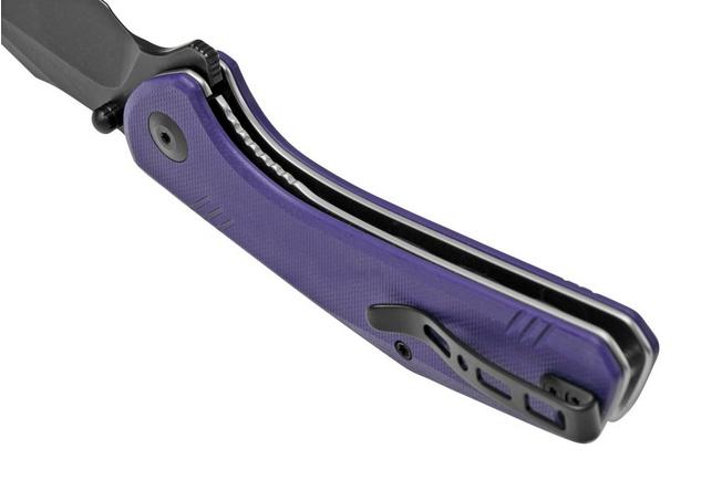 SENCUT Actium Knife Purple G-10 3.5 Black SW - Blade HQ