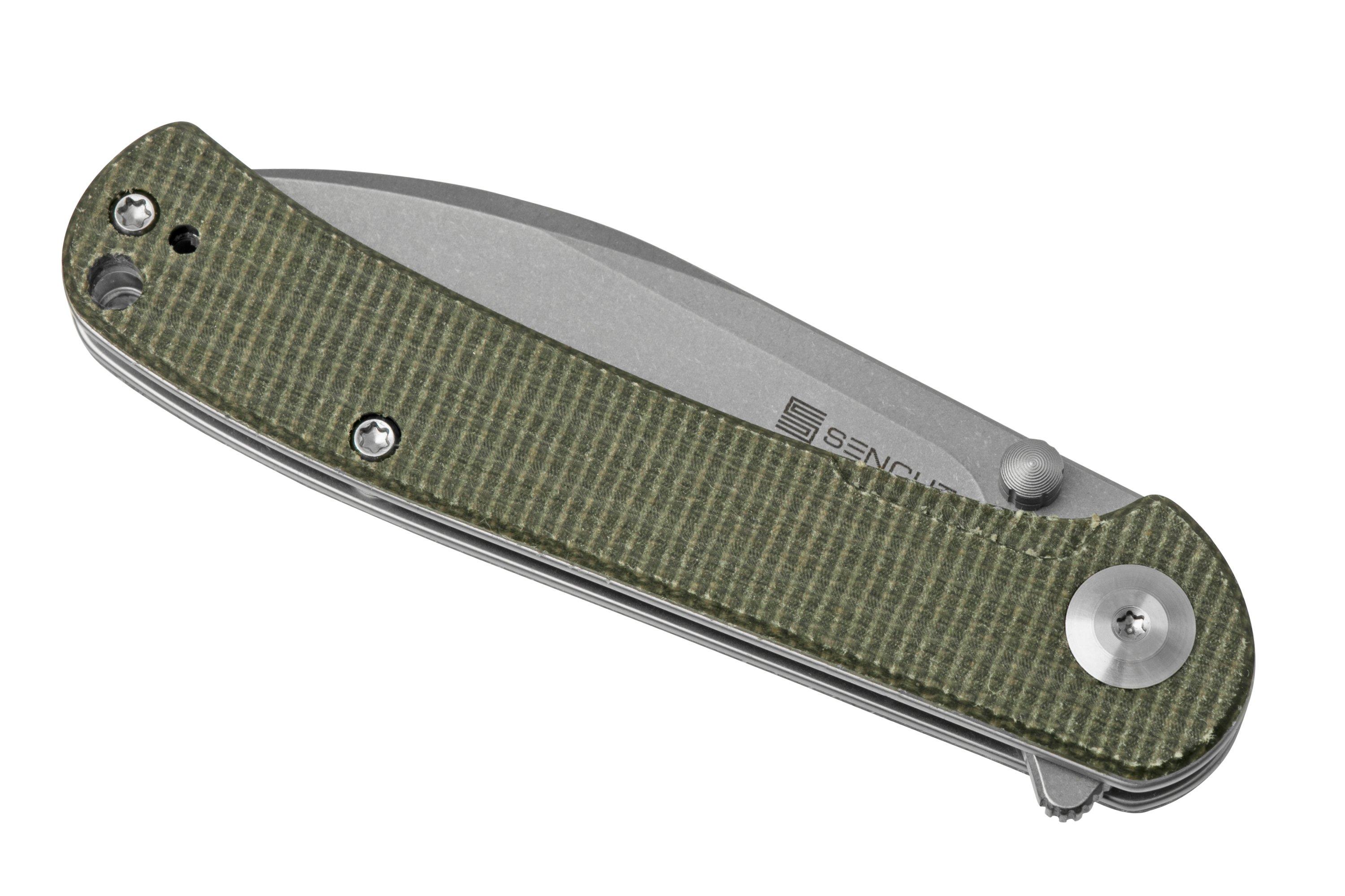 SENCUT Scepter SA03F Green Micarta pocket knife | Advantageously ...
