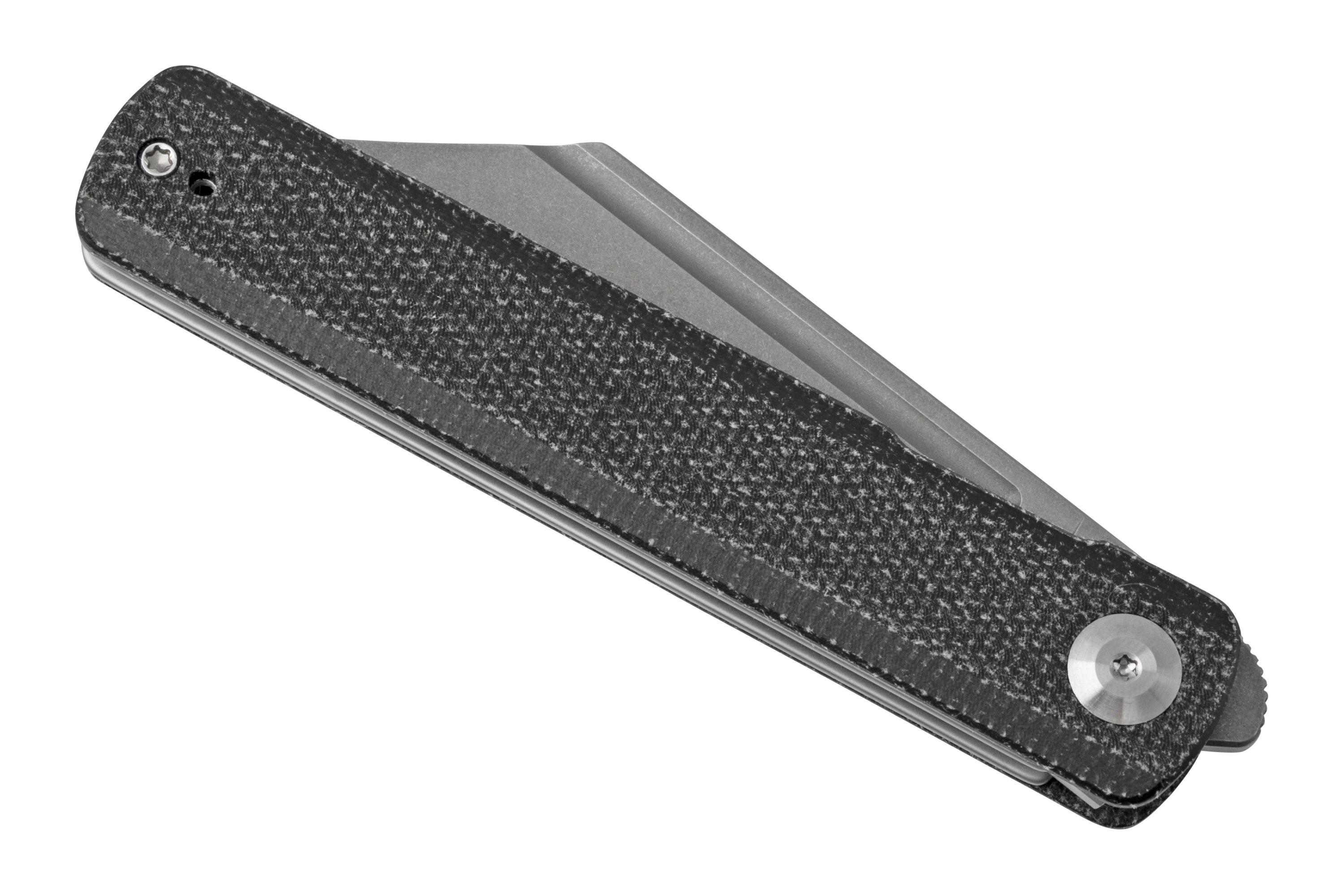 SENCUT Bronte SA08A Stonewashed, Black micarta, pocket knife ...