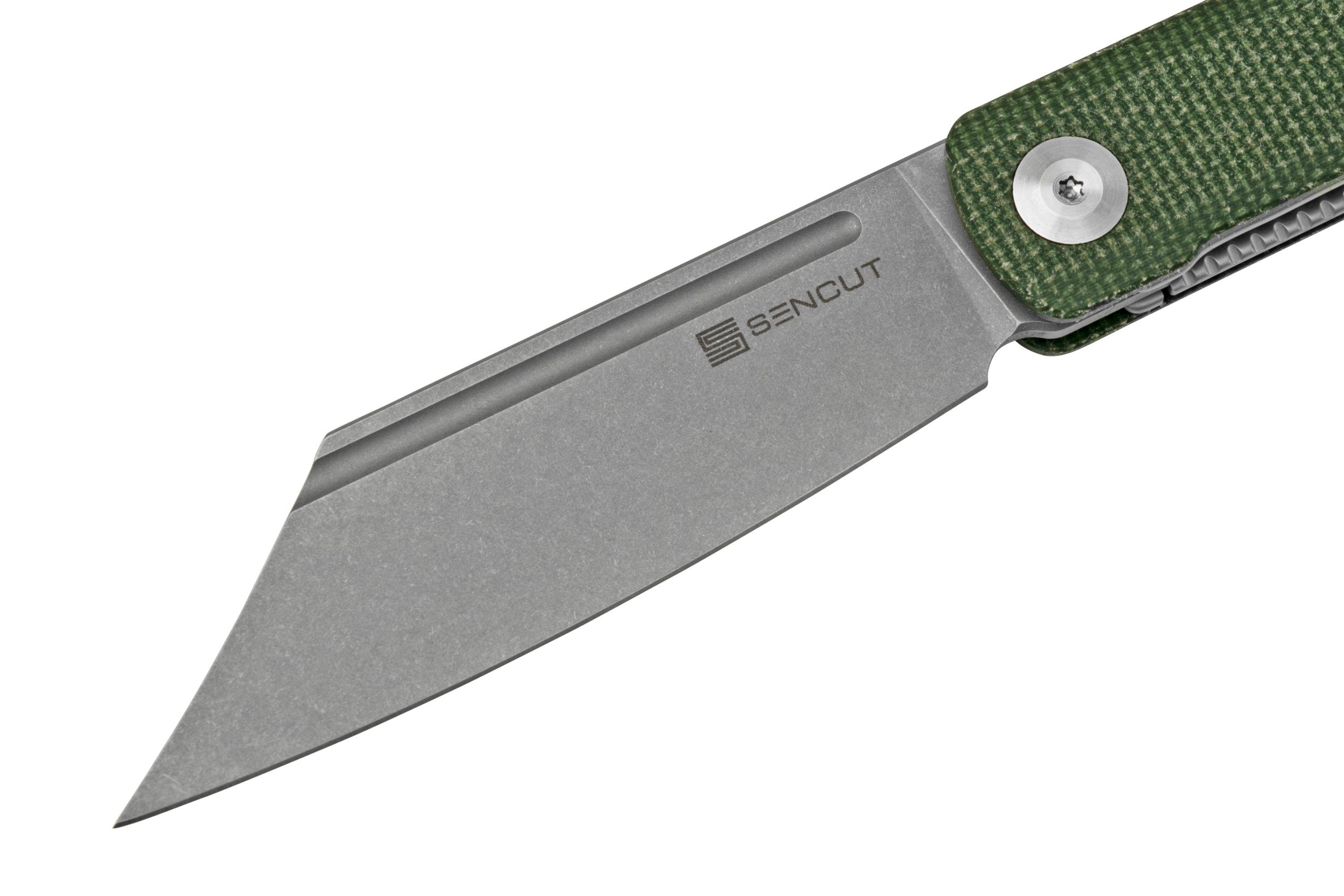SENCUT Bronte SA08B Stonewashed, Micarta Taschenmesser, grün ...