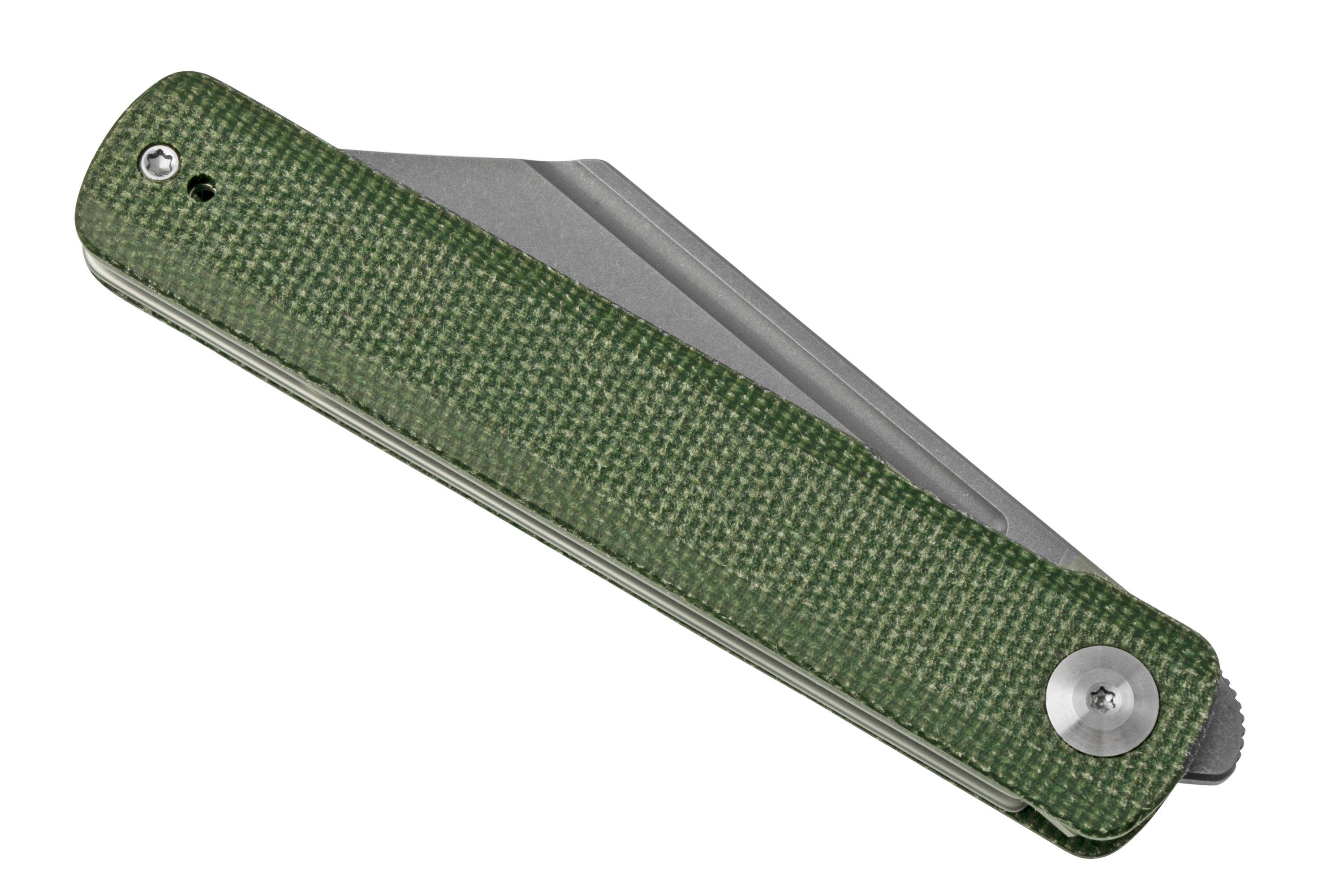 SENCUT Bronte SA08B Stonewashed, Green micarta, zakmes | Voordelig ...