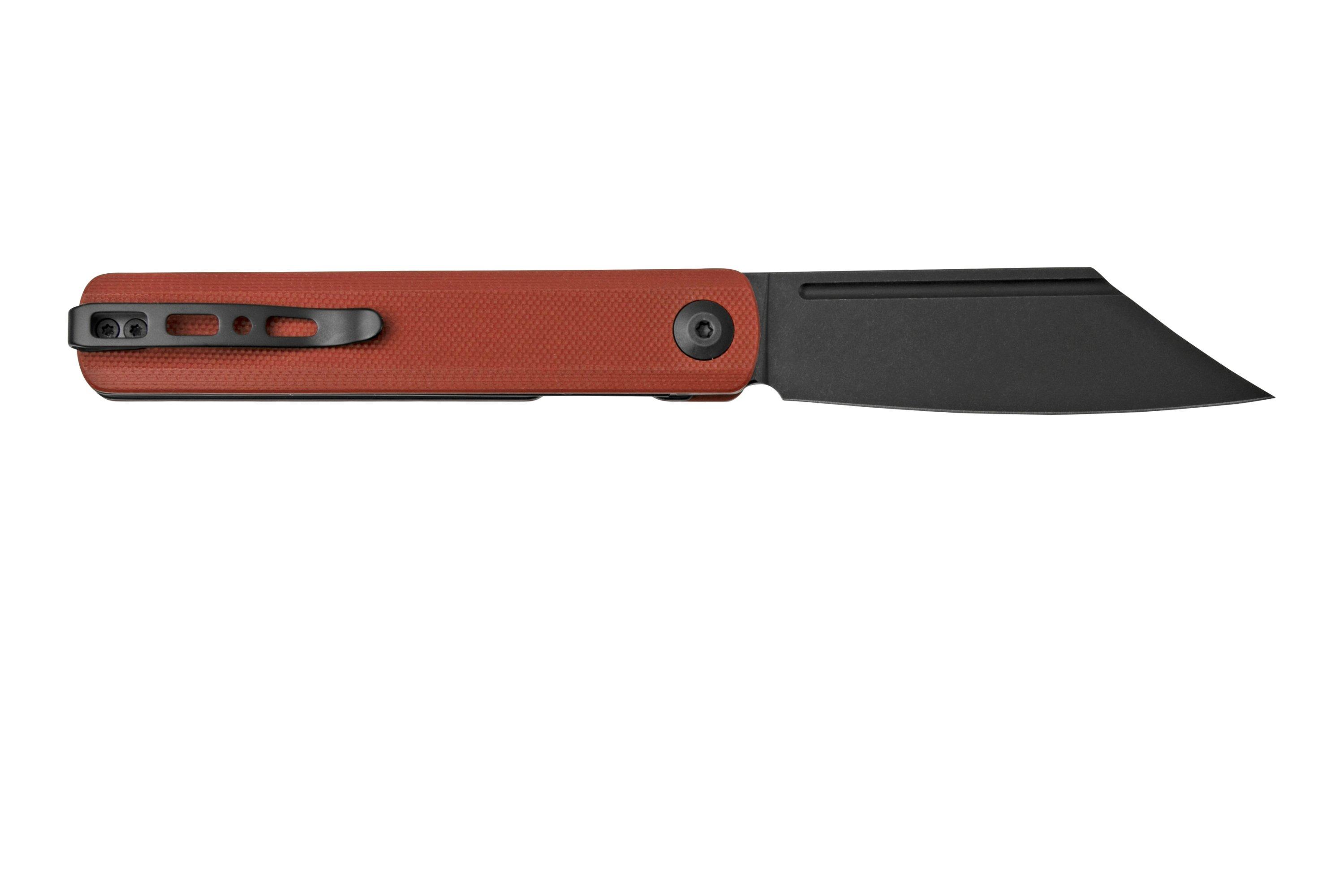 SENCUT Bronte SA08D Black Stonewashed, Burgundy G10, pocket knife ...