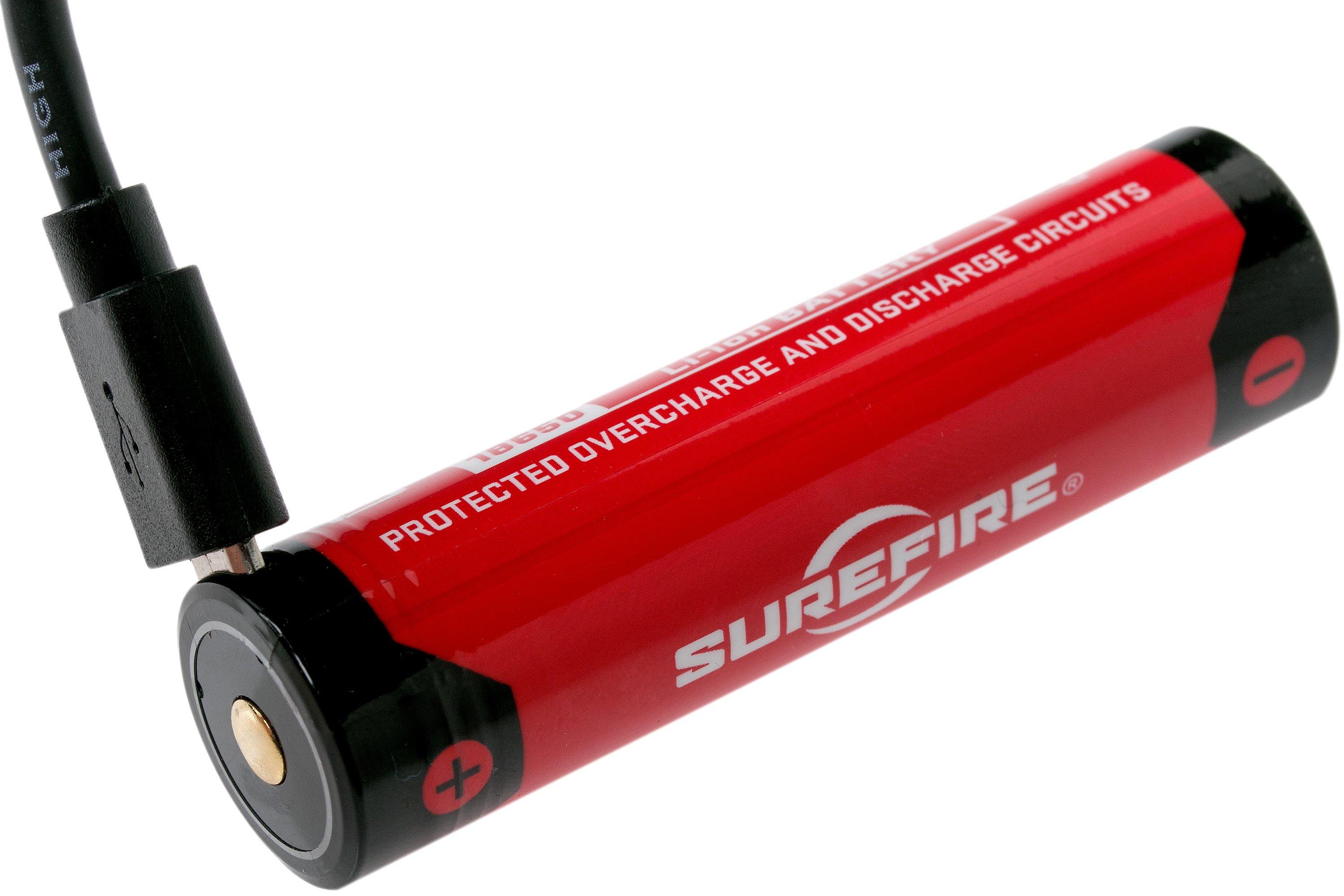 SureFire 18650 rechargeable LithiumIon battery, 3500mAh