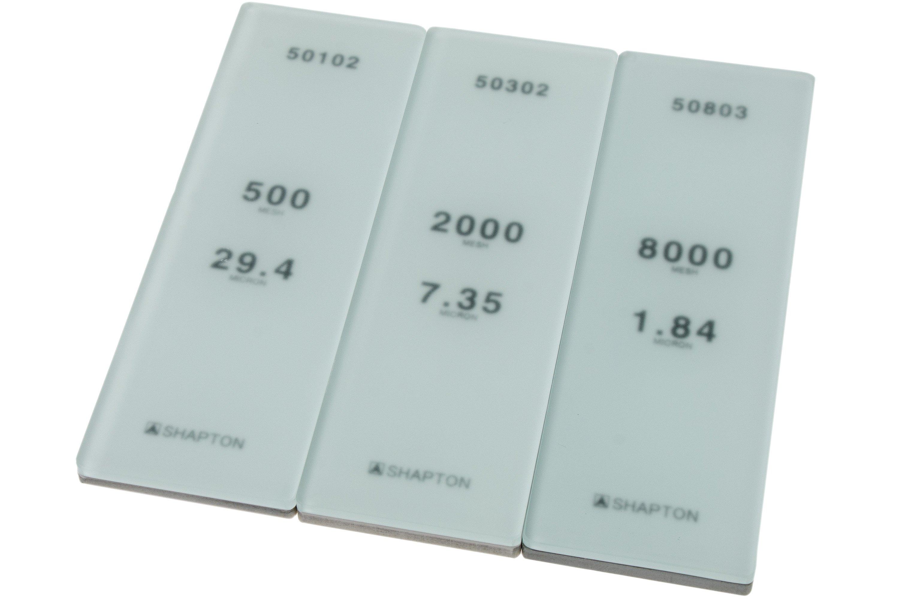 Shapton Glass Stone sharpening set grit 500, 2000 and 8000, 50308 Advantageously shopping at