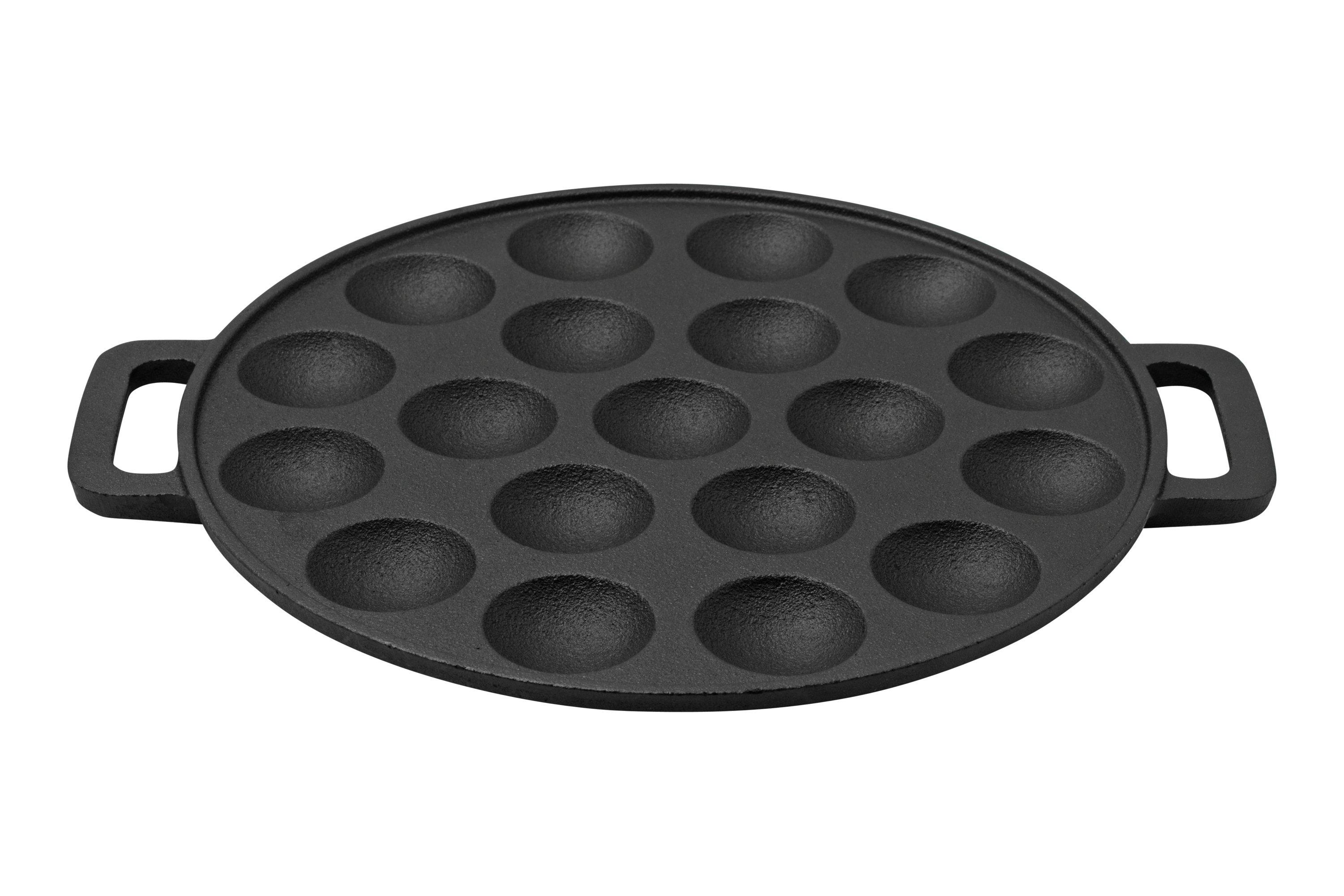 19 Holes Cast Iron Poffertjes Pan For