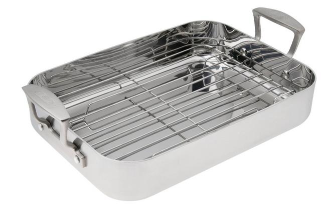 Afbeelding voor Skottsberg Stainless Steel 7262312 braadslede met rooster, 35 x 25 cm