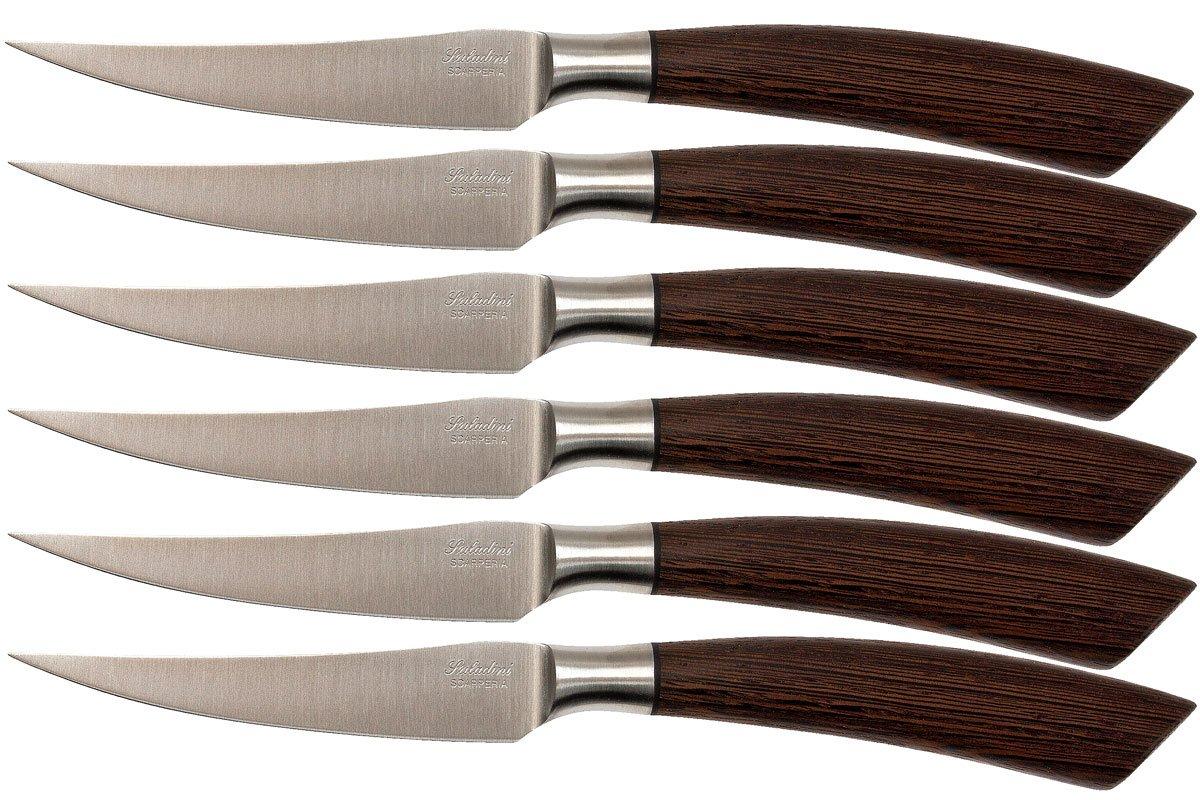 Saladini 6pc steak knife set 23 cm, wengé Advantageously shopping at