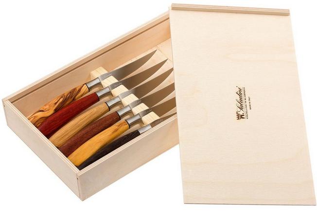 Saladini 6-pz set di coltelli da bistecca 23 cm, confezione regalo