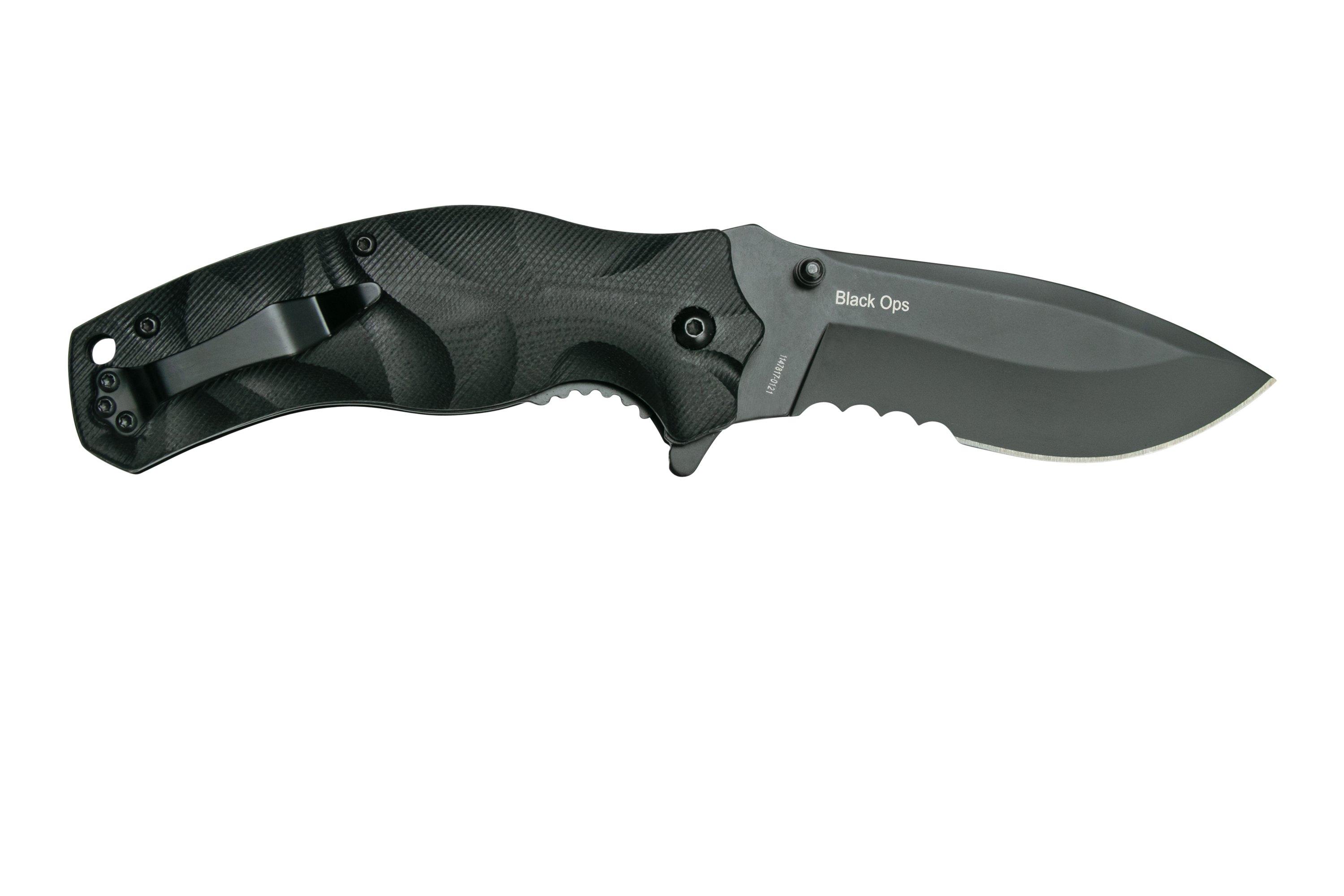 Smith & Wesson Black Ops Recurve Assisted 1147098, pocket knife ...