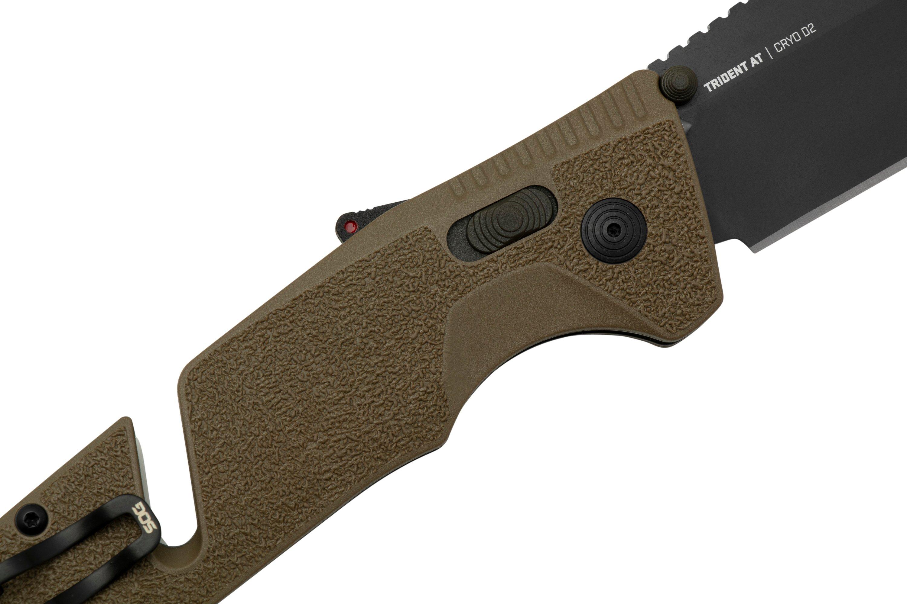 SOG Trident AT Flat Dark Earth Tanto 11-12-12-41 pocket knife ...