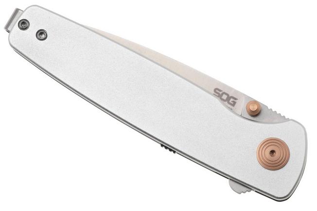 Bild für SOG Twitch III 11-15-02-43, Satin 154CM, Grey Aluminum, Rose Gold Hardware Taschenmesser