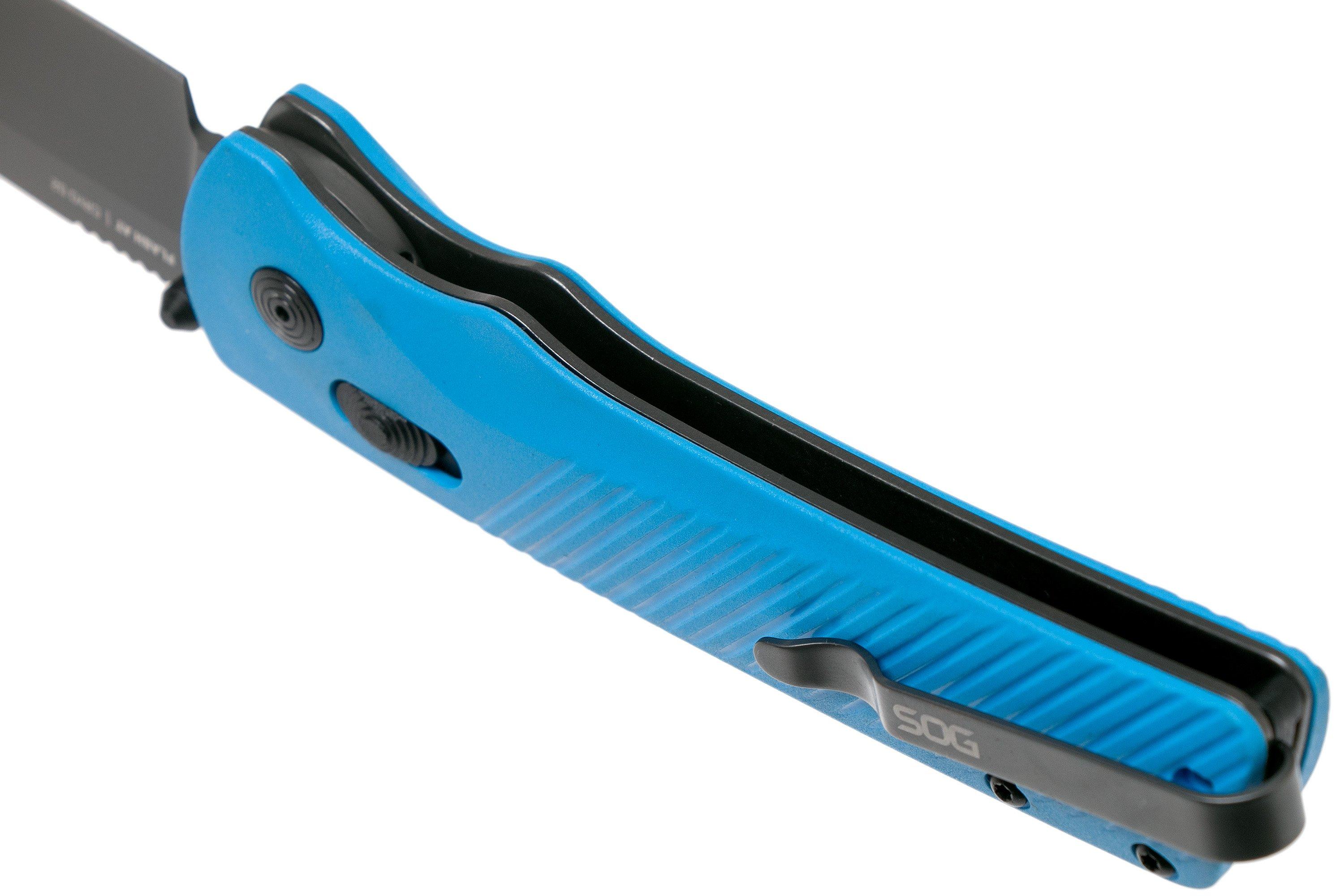 SOG Flash AT Civic Cyan 11-18-03-57 pocket knife | Advantageously ...