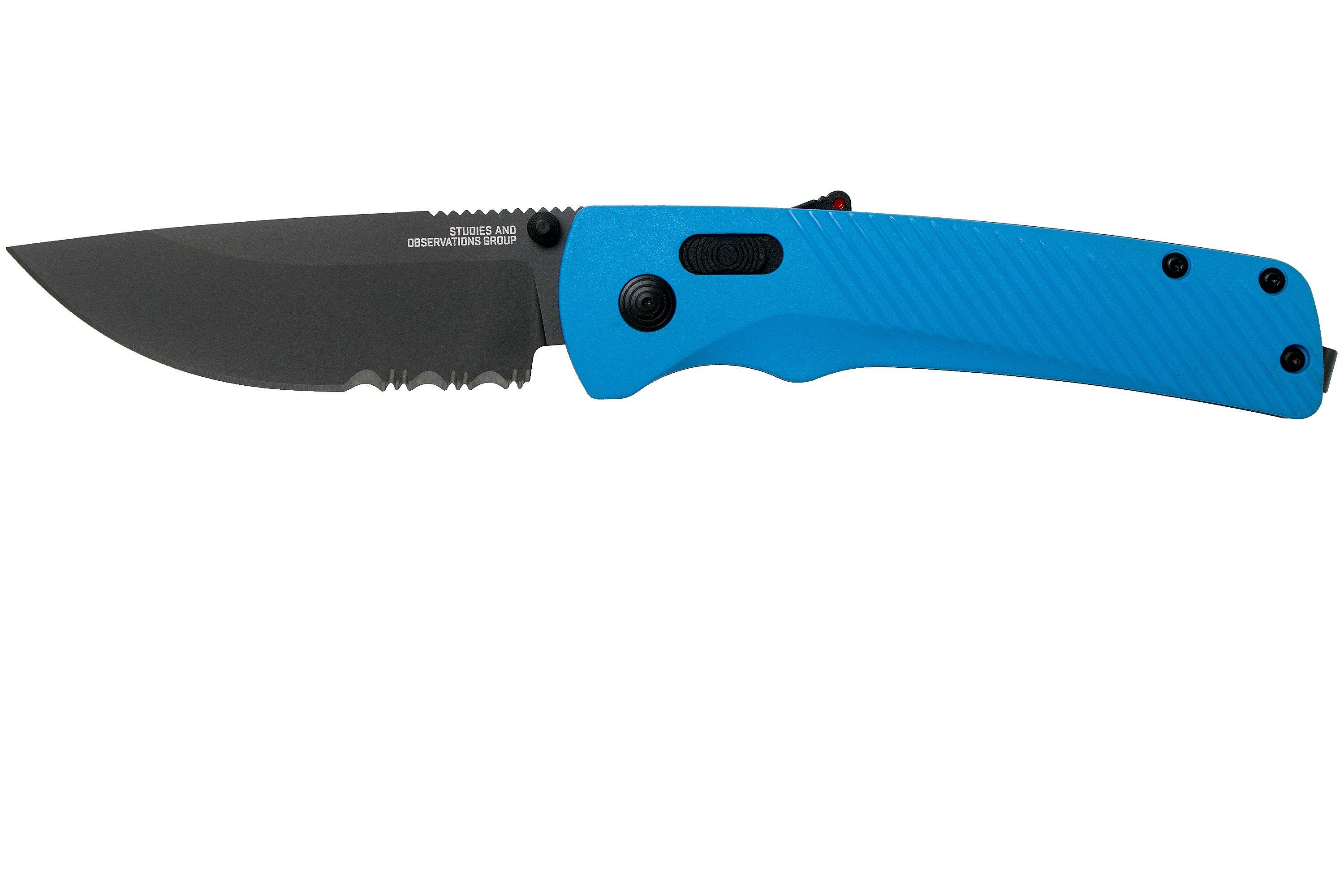 SOG Flash AT Civic Cyan Serrated 11-18-04-57 pocket knife
