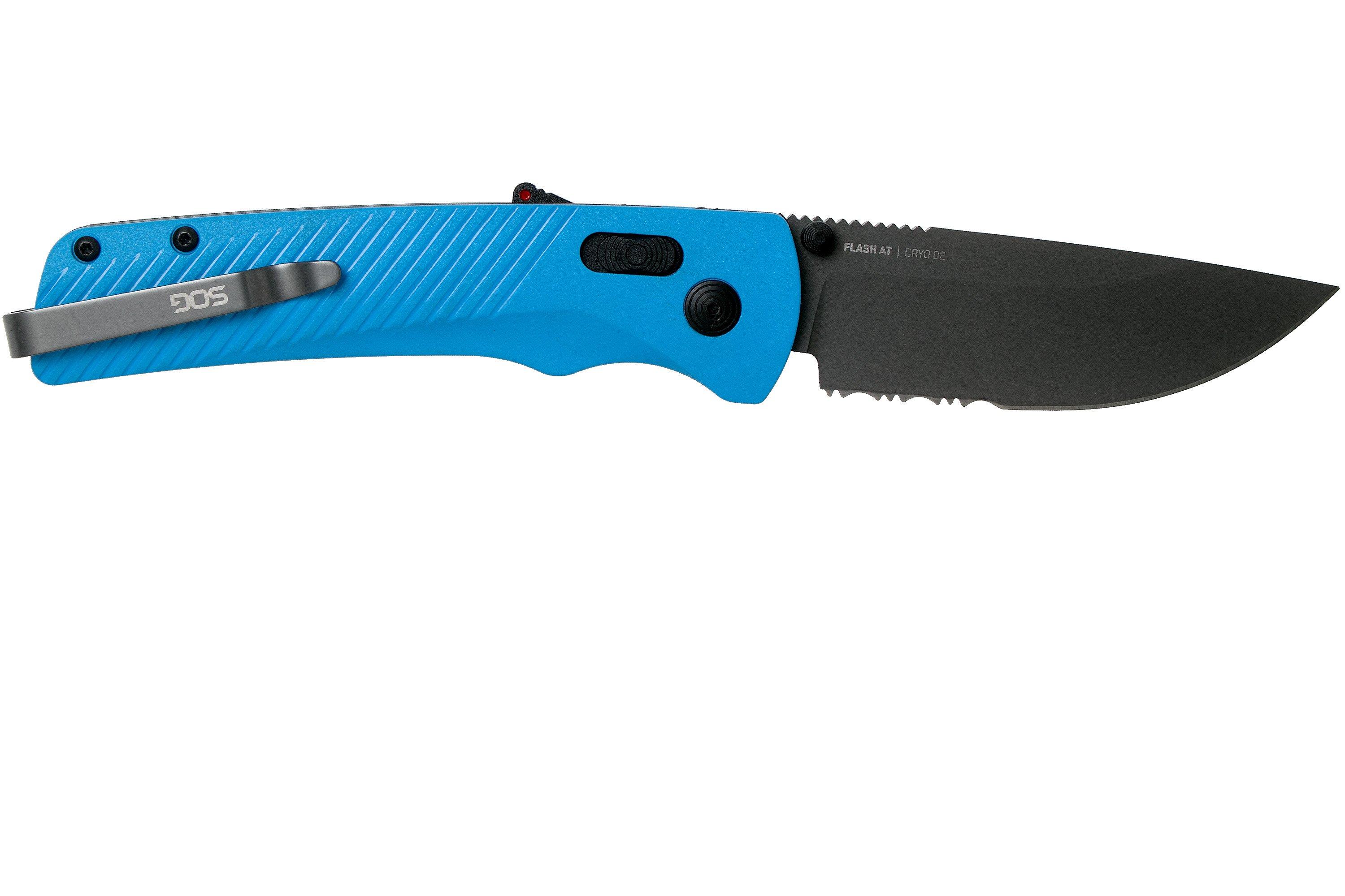 SOG Flash AT Civic Cyan フォールディングナイフ SOG Flash AT Civic Cyan Assisted Folding Knife 3.45