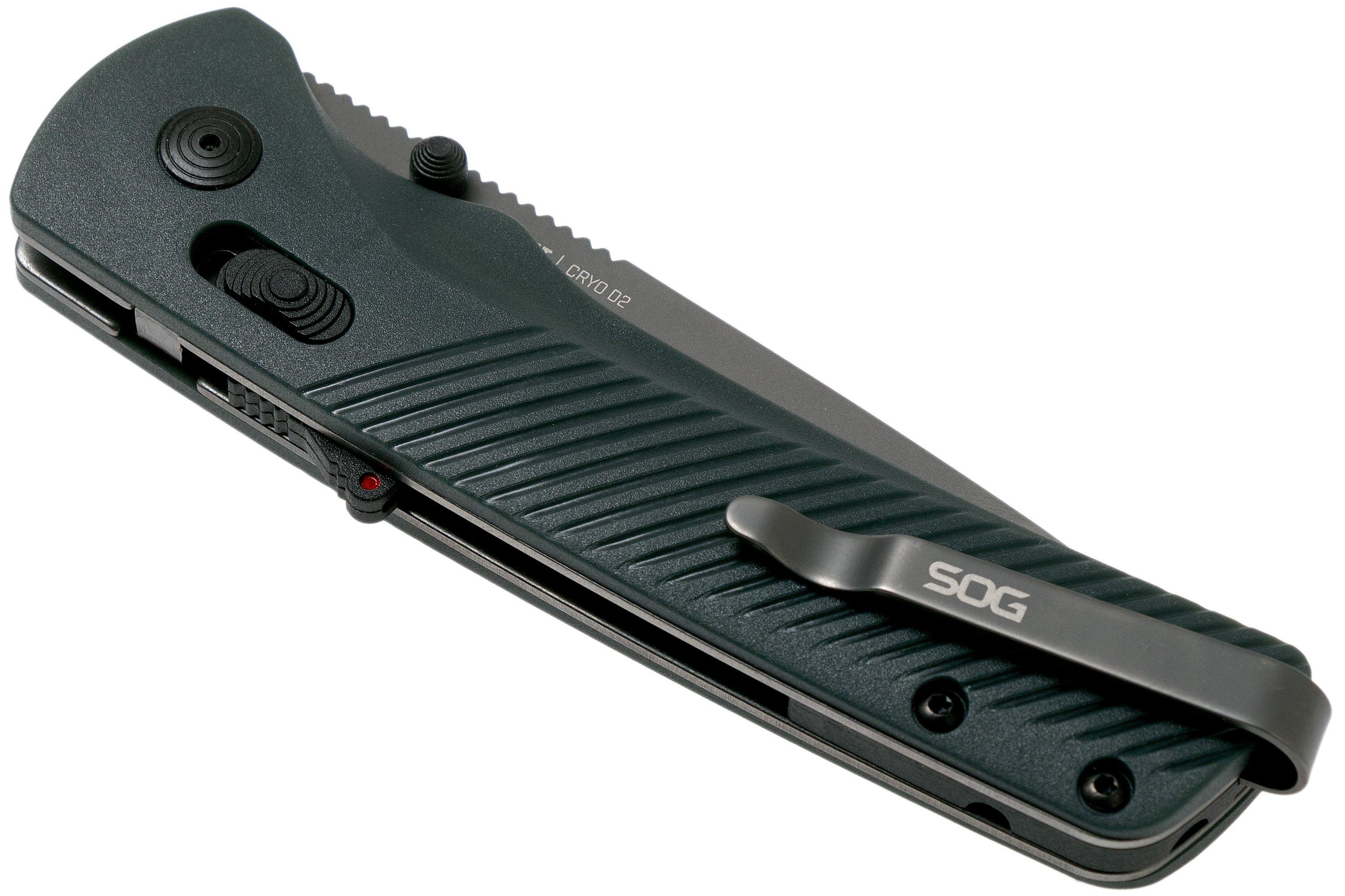 SOG Flash AT Urban Grey Serrated 11-18-06-57 pocket knife ...